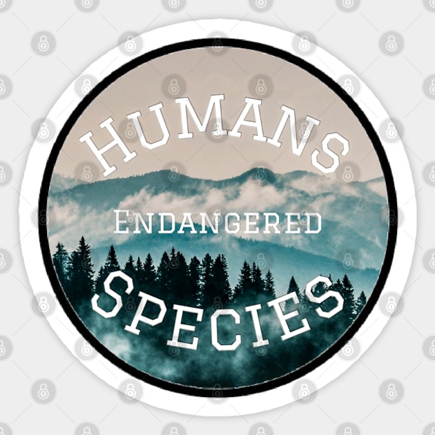 Humans Sticker by Never Dull